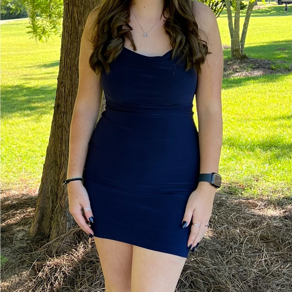 Elegant Navy Dress